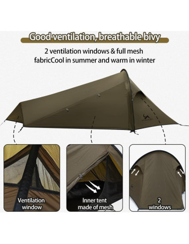 Tienda Bivy Ultraligera MC 1 Persona Nylon 20D Impermeable