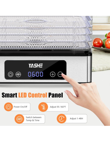 Deshidratador de Alimentos YASHE FD-1019 5 Bandejas 420W