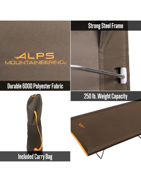 Cama de Camping Ligera ALPS Mountaineering 187.96x76.2cm