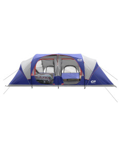 Carpa de Camping CAMPROS CP para 12 Personas Azul 3 Habitaciones