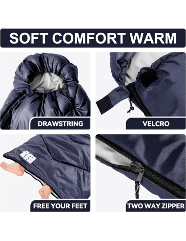 Saco de Dormir TANSTRIDER Rectangular 1 Persona 3 Estaciones