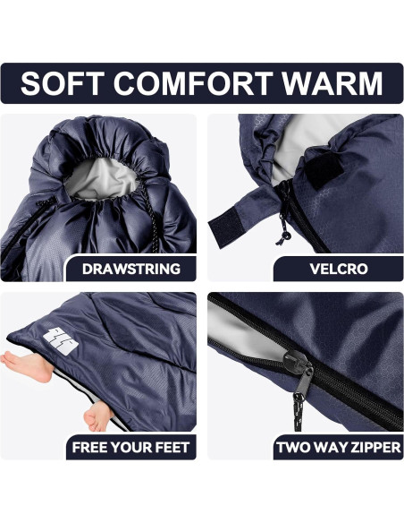 Saco de Dormir TANSTRIDER Rectangular 1 Persona 3 Estaciones