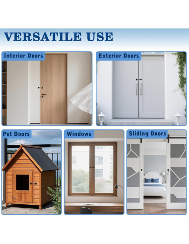 Gancho y Ojo de Privacidad Mooche 120mm Negro para Puertas