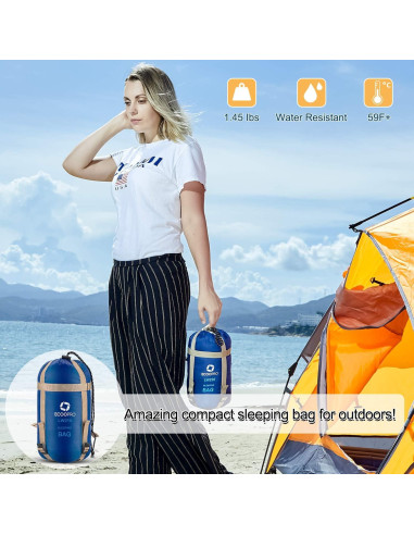 Saco de dormir ECOOPRO LW210 para clima cálido 210x76 cm