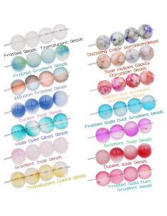 Kit de Perlas de Vidrio 10mm LET'S BEADING 1105Pcs Multicolor 2