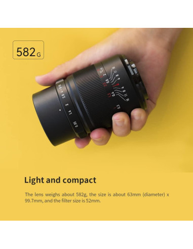 Lente Gran Angular 7artisans 25mm F0.95 MFT APS-C