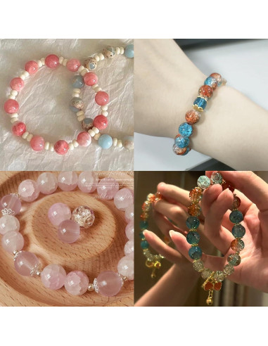 Kit de Perlas de Vidrio 10mm LET'S BEADING 1105Pcs Multicolor