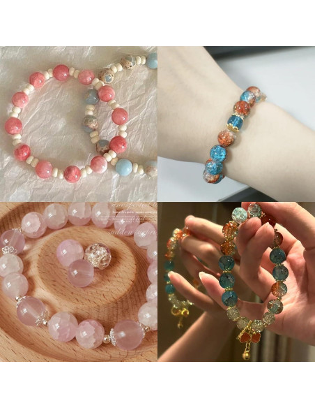 Kit de Perlas de Vidrio 10mm LET'S BEADING 1105Pcs Multicolor