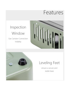 Estufa de Camping Butano CretFine 8205 BTU Blanca 1.2 kg 2