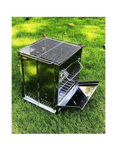 Estufa de Camping DZRZVD Plegable de Acero Inoxidable 2.58 kg