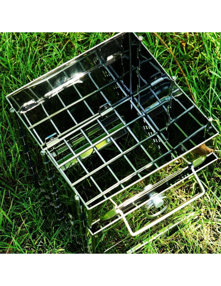 Estufa de Camping DZRZVD Plegable de Acero Inoxidable 2.58 kg