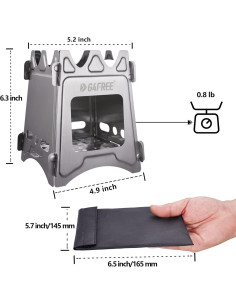 Estufa de Camping G4Free Plegable de Acero Inoxidable 2