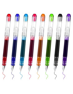 Bolígrafos Desechables YBEATY 8 Pcs Multicolor Punta Fina