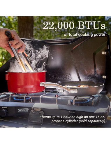 Estufa de Camping Coleman Triton de Propano 2 Quemadores
