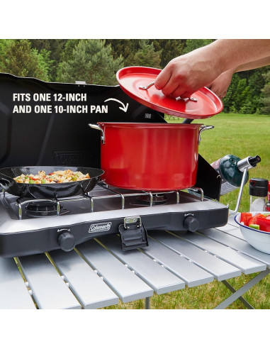 Estufa de Camping Coleman Triton de Propano 2 Quemadores