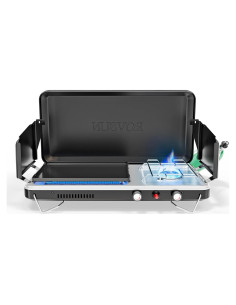 Estufa de Camping ROVSUN 2-en-1 Portátil Gas 5.49 kg
