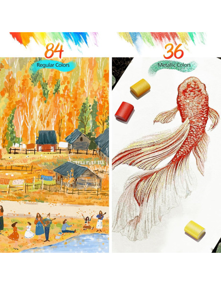 Juego de Pintura Acuarela Caliart 100 Colores con Pinceles