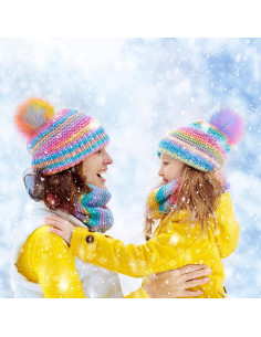 Pompones de Piel Sintética Tatuo 16 Piezas 10 cm Colorido 2