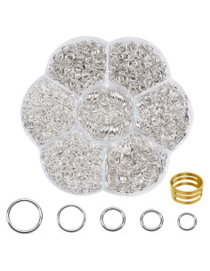 TOAOB 2300 Anillas Abiertas de Metal 5-10mm para Joyería DIY