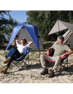 Silla Plegable KingCamp para Camping y Hogar, 120 kg, Azul 2