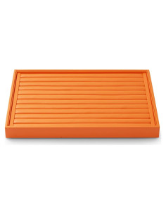 Organizador de Joyería Oirlv de Cuero Sintético Naranja 35x24 cm