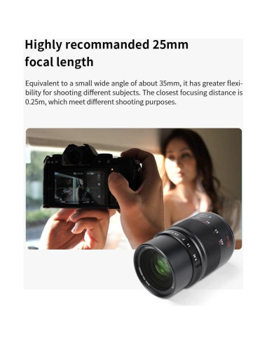 Lente Gran Angular 7artisans 25mm F0.95 MFT APS-C