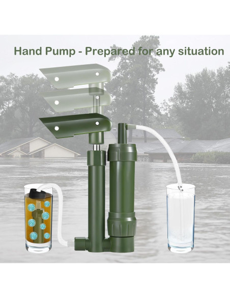 Purificador de Agua Eléctrico Portátil CaredWater con Bomba de Mano