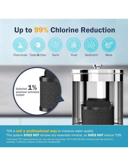 Filtro de Agua Frizzlife G210, Acero Inoxidable 8.5L