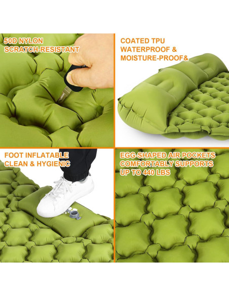 Colchón Doble TEKIK T-C08 198x127 cm Inflado Automático