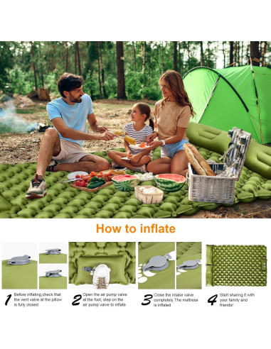 Colchón Doble TEKIK T-C08 198x127 cm Inflado Automático