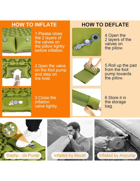 Colchón Doble TEKIK T-C08 198x127 cm Inflado Automático