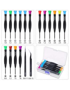 Juego de 18 Destornilladores Magnéticos FIXITOK para Gafas y Teléfonos 2