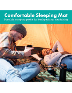 Colchoneta Inflable Sleepingo para Camping 187x55 cm Verde 2