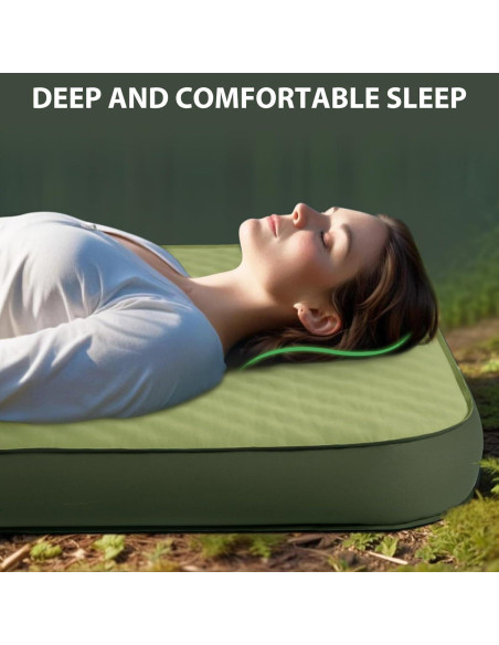 Colchoneta de Camping Autoinflable Viscamp A1136K Verde 200x70x10cm