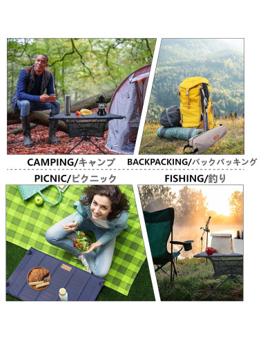 Mesa de Camping Plegable NACETURE Negra con Malla 0.82 kg