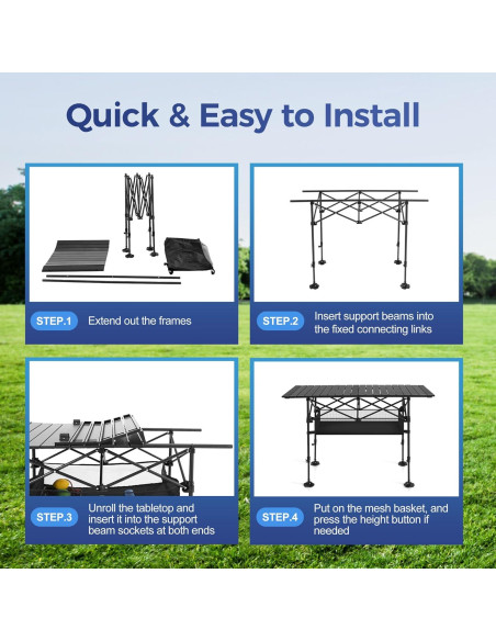 Mesa de Camping ALPHA CAMP Plegable Ajustable 5.6 kg Mesa de Camping ALPHA CAMP Plegable Ajustable 5.6 kg