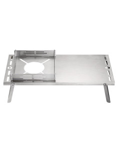 Mesa de Camping Plegable CAMPINGMOON Acero Inoxidable Plata