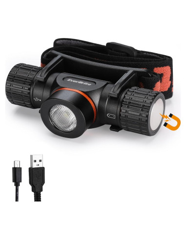 Linterna Frontal Recargable EverBrite 1000 Lúmenes 5 Modos