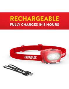 Linterna Frontal LED Recargable Eveready HDLLP 200 Lúmenes - 2 Paquete 2