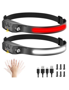 Linterna Frontal Recargable Eatelsin 2PCS Luz Roja 230