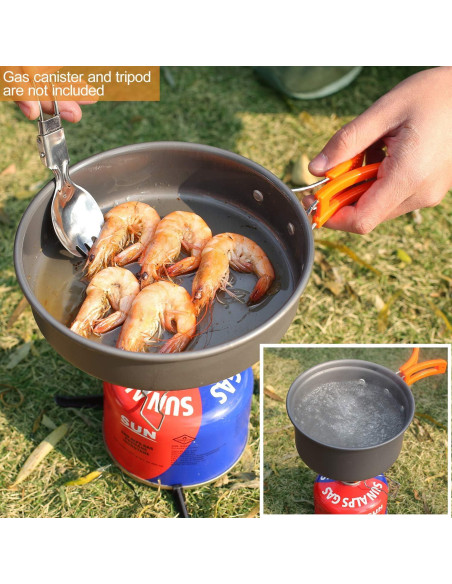 Juego de Utensilios de Cocina REDCAMP 10 Piezas para Camping