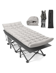 Cama de Camping Plegable Suteck XXL 200x80cm 226.8Kg