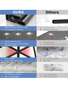 Cama de Camping Plegable Suteck XXL 200x80cm 226.8Kg 2