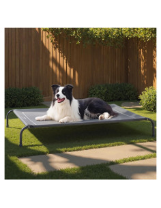 Cama Elevada para Perros Grande Bedsure Gris 124.46x80.01 cm