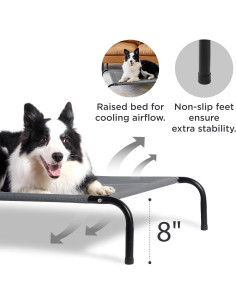 Cama Elevada para Perros Grande Bedsure Gris 124.46x80.01 cm 2