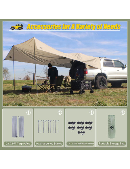 Toldo AYAMAYA para Automóviles 4,27 x 4,88 m Impermeable