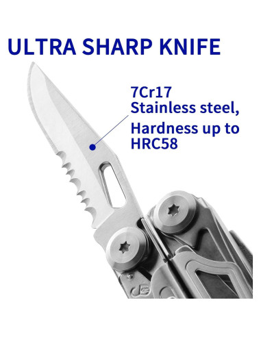 Multiherramienta ROCKTOL 22 en 1 con alicates y cuchillo