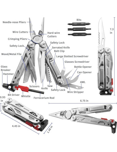 Multiherramienta ROCKTOL 22 en 1 con alicates y cuchillo