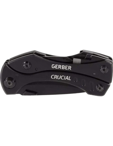 Cuchillo Multitool Gerber Gear Crucial 6 en 1 Negro