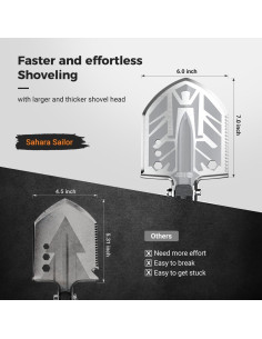 Pala Táctica Plegable Sahara Sailor 23 en 1 - Supervivencia 2